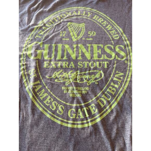 Guinness, Beer T-Shirt, Gray With Green‎ Logo Size XXL - Picture 3 of 9